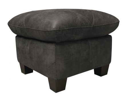 Luke Leather Furniture - Ottomas - LEE in 278 Outback Gray (image for) Luke Leather Furniture - Ottomas - LEE in 278 Outback Gray